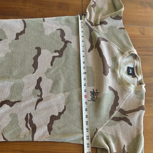 Stussy waffle knit camo long-sleeve shirt - Picture 9 of 12